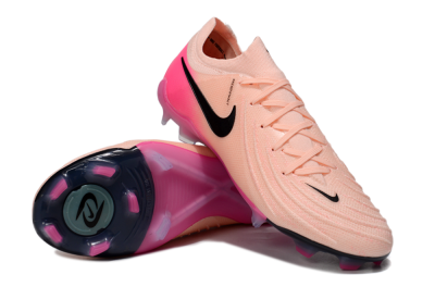 Unisex Nike Phantom GX 2 Elite FG Firm Ground Low-Tops Football Boots - Pink/Black