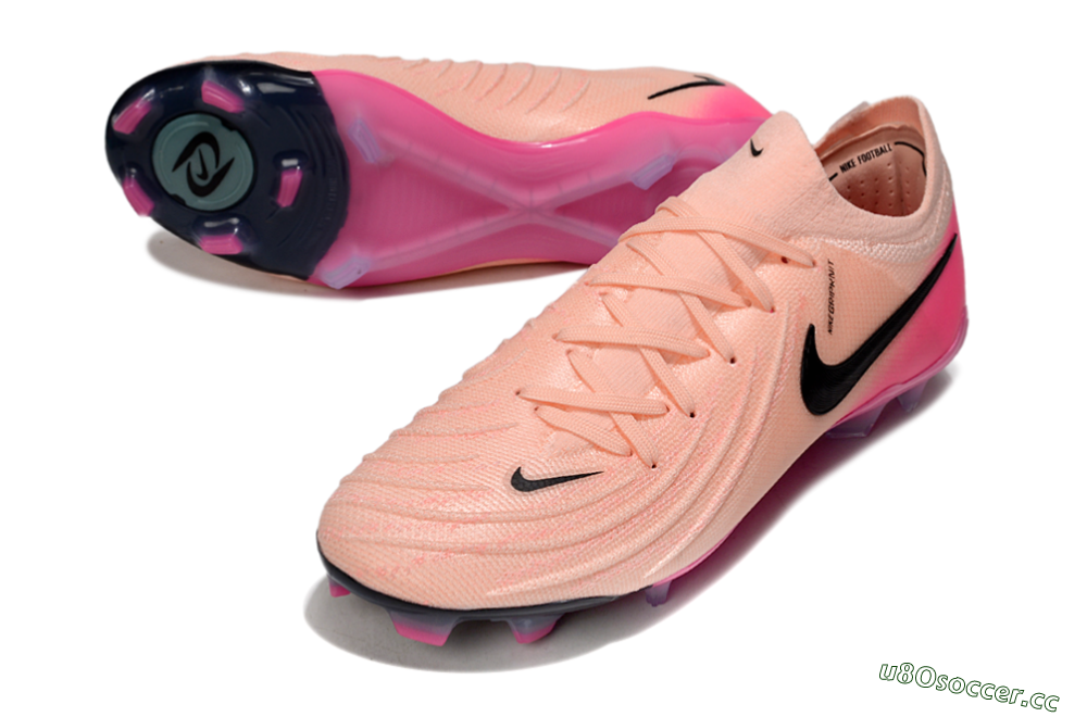 Unisex Nike Phantom GX 2 Elite FG Firm Ground Low-Tops Football Boots - Pink/Black 3