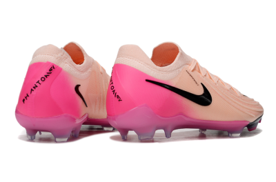 Unisex Nike Phantom GX 2 Elite FG Firm Ground Low-Tops Football Boots - Pink/Black