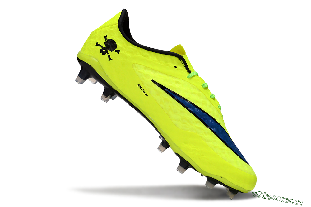 Unisex Nike Hypervenom Phantom FG Firm Ground Low-Tops Football Boots - Yellow/Black/Blue 5