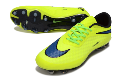 Unisex Nike Hypervenom Phantom FG Firm Ground Low-Tops Football Boots - Yellow/Black/Blue
