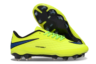Unisex Nike Hypervenom Phantom FG Firm Ground Low-Tops Football Boots - Yellow/Black/Blue