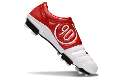 Men's Nike Air Zoom Total 90 III FG Firm Ground Low-Tops Football Boots - White/Black/Red
