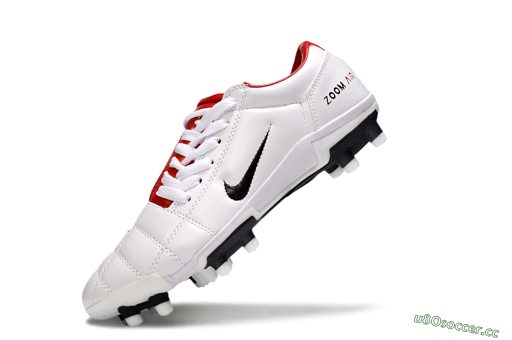 Men's Nike Air Zoom Total 90 III FG Firm Ground Low-Tops Football Boots - White/Black/Red 6