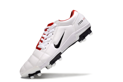 Men's Nike Air Zoom Total 90 III FG Firm Ground Low-Tops Football Boots - White/Black/Red