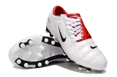 Men's Nike Air Zoom Total 90 III FG Firm Ground Low-Tops Football Boots - White/Black/Red