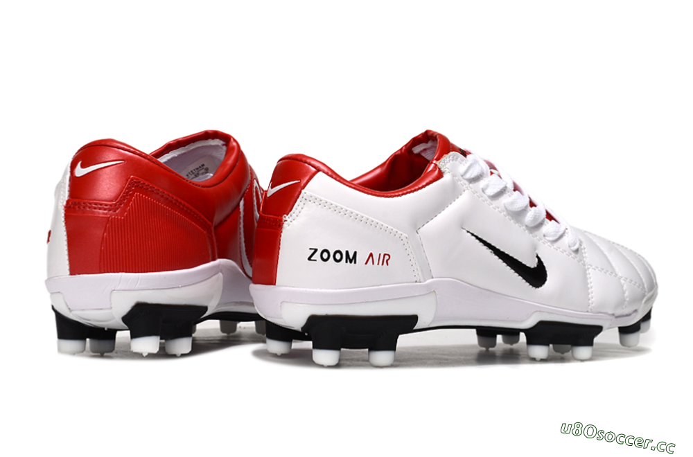 Men's Nike Air Zoom Total 90 III FG Firm Ground Low-Tops Football Boots - White/Black/Red 7