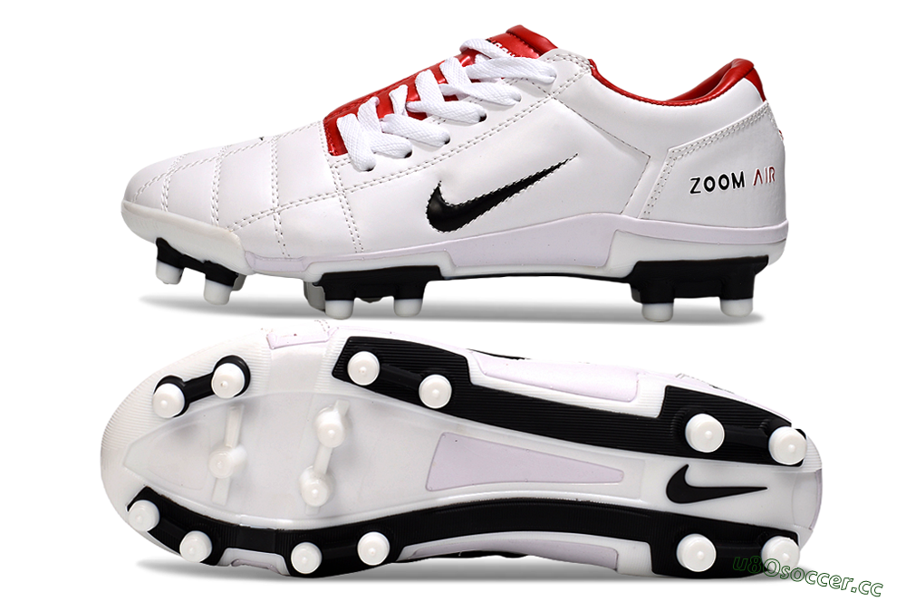 Men's Nike Air Zoom Total 90 III FG Firm Ground Low-Tops Football Boots - White/Black/Red 1