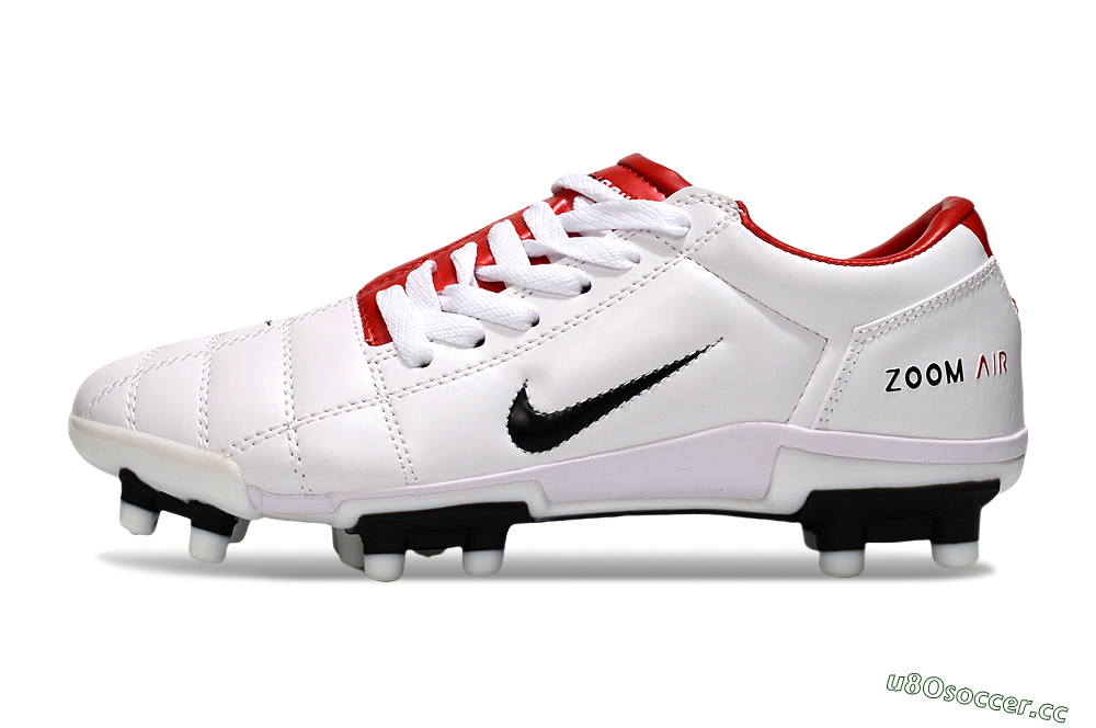 Men's Nike Air Zoom Total 90 III FG Firm Ground Low-Tops Football Boots - White/Black/Red 0