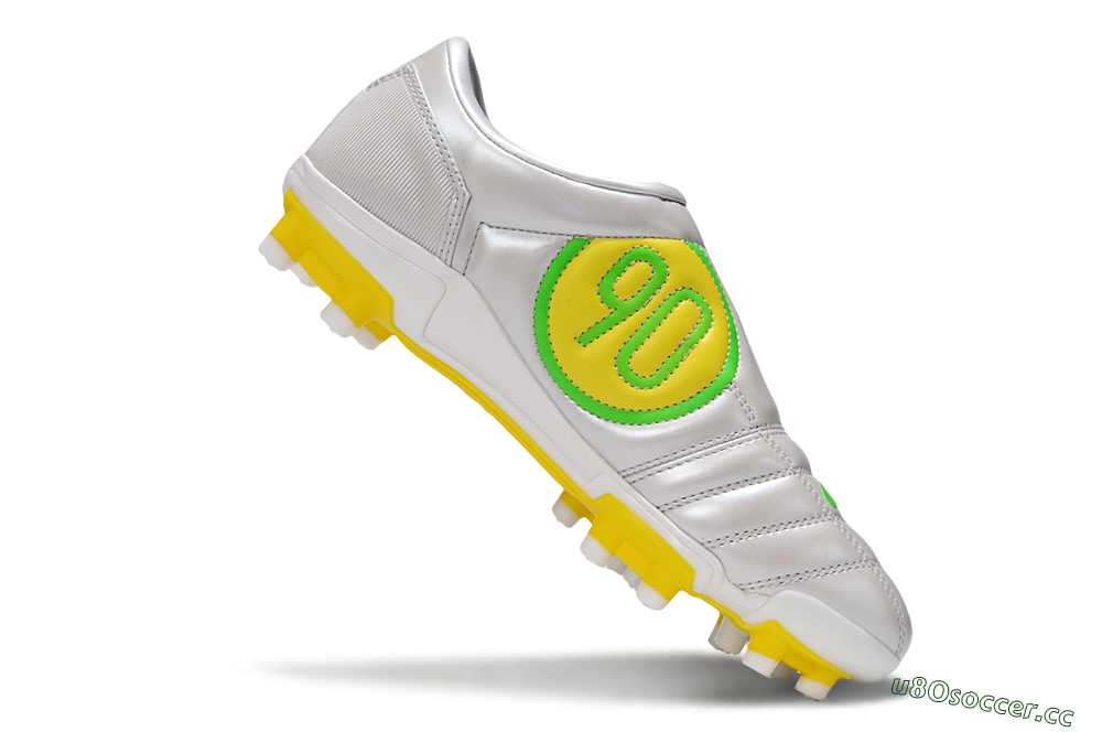 Men's Nike Air Zoom Total 90 III FG Firm Ground Low-Tops Football Boots - White/Yellow 5