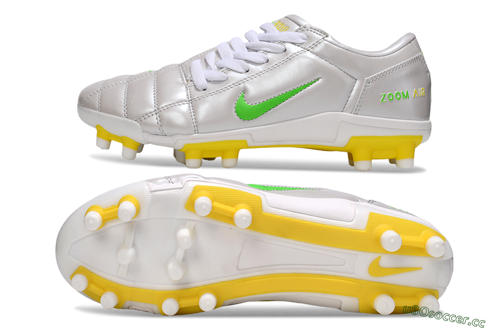 Men's Nike Air Zoom Total 90 III FG Firm Ground Low-Tops Football Boots - White/Yellow 1