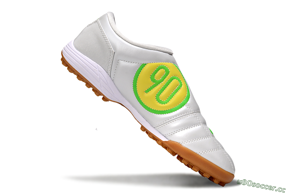 Men's Nike Total 90 III TF Artificial Turf Low-Tops Football Shoes - White/Yellow 5