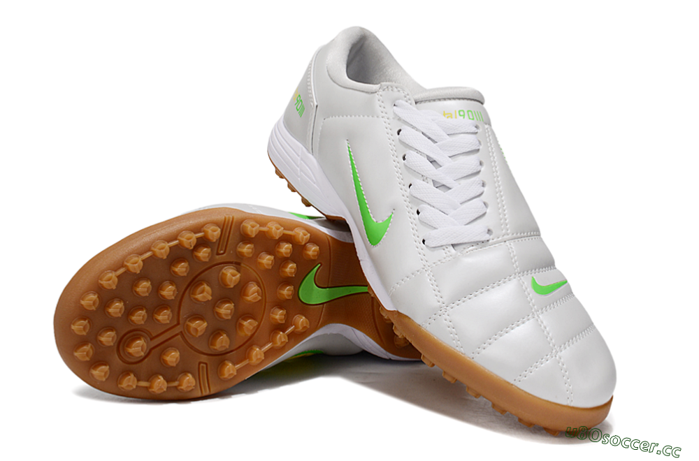 Men's Nike Total 90 III TF Artificial Turf Low-Tops Football Shoes - White/Yellow 4