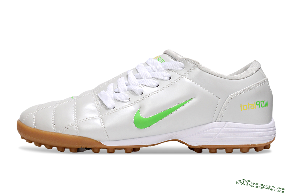 Men's Nike Total 90 III TF Artificial Turf Low-Tops Football Shoes - White/Yellow 0
