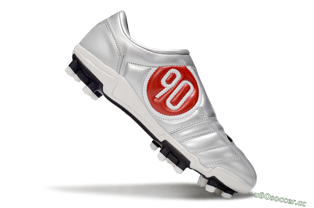 Men's Nike Air Zoom Total 90 III FG Firm Ground Low-Tops Football Boots - Silver/Black/White 5