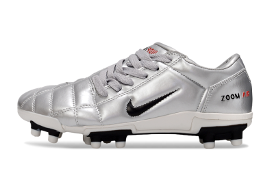 Men's Nike Air Zoom Total 90 III FG Firm Ground Low-Tops Football Boots - Silver/Black/White