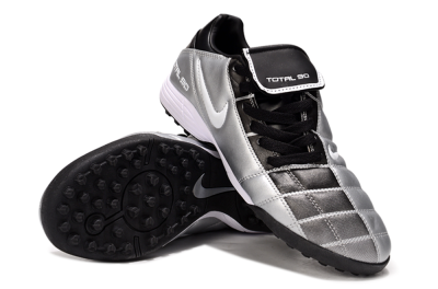 Men's Nike Total 90 III TF Artificial Turf Low-Tops Football Shoes - Silver/White/Black