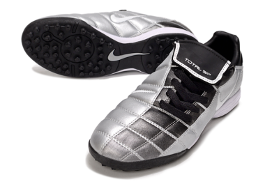 Men's Nike Total 90 III TF Artificial Turf Low-Tops Football Shoes - Silver/White/Black