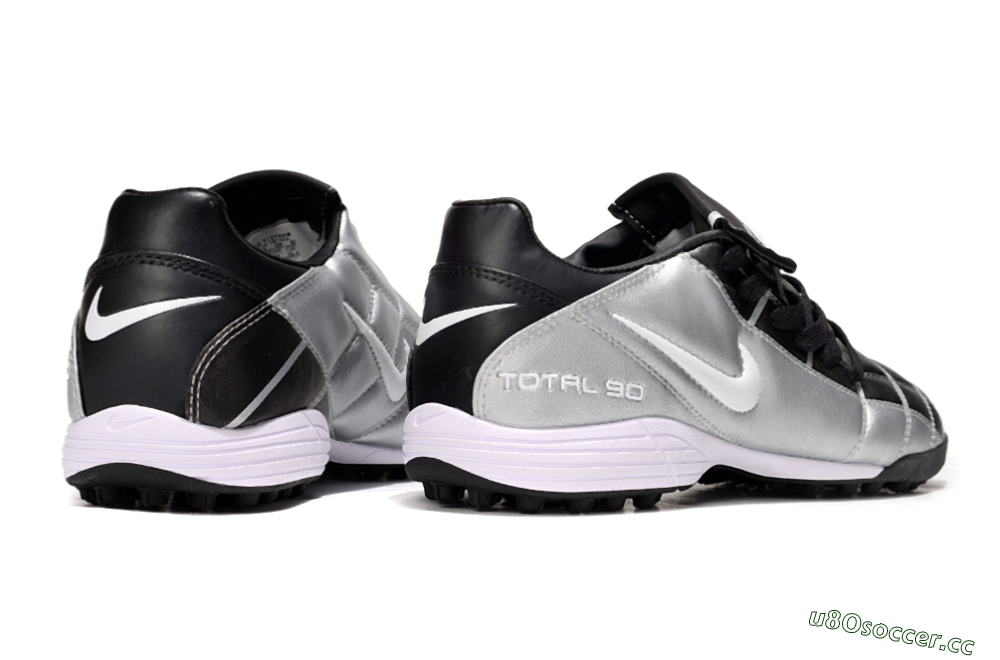 Men's Nike Total 90 III TF Artificial Turf Low-Tops Football Shoes - Silver/White/Black 7