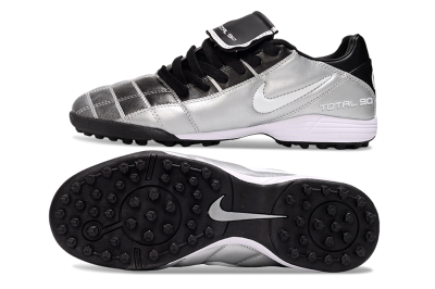 Men's Nike Total 90 III TF Artificial Turf Low-Tops Football Shoes - Silver/White/Black