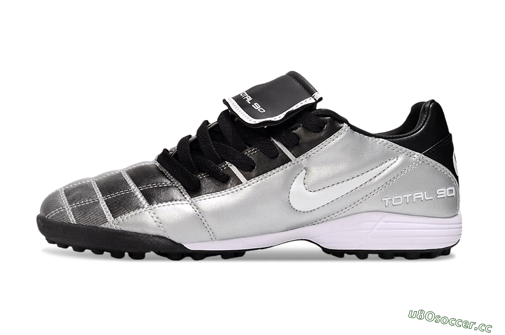 Men's Nike Total 90 III TF Artificial Turf Low-Tops Football Shoes - Silver/White/Black 0