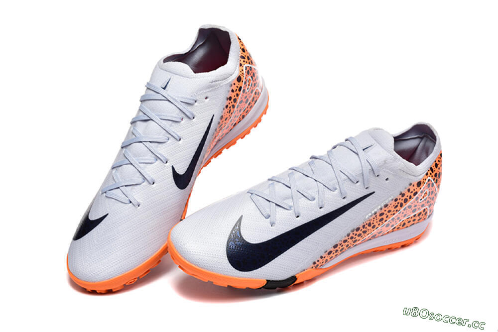 Men's Nike Air Zoom Mercurial Vapor 16 Elite TF Artificial Turf Low-Tops Football Shoes - Grey/White/Leopard 6