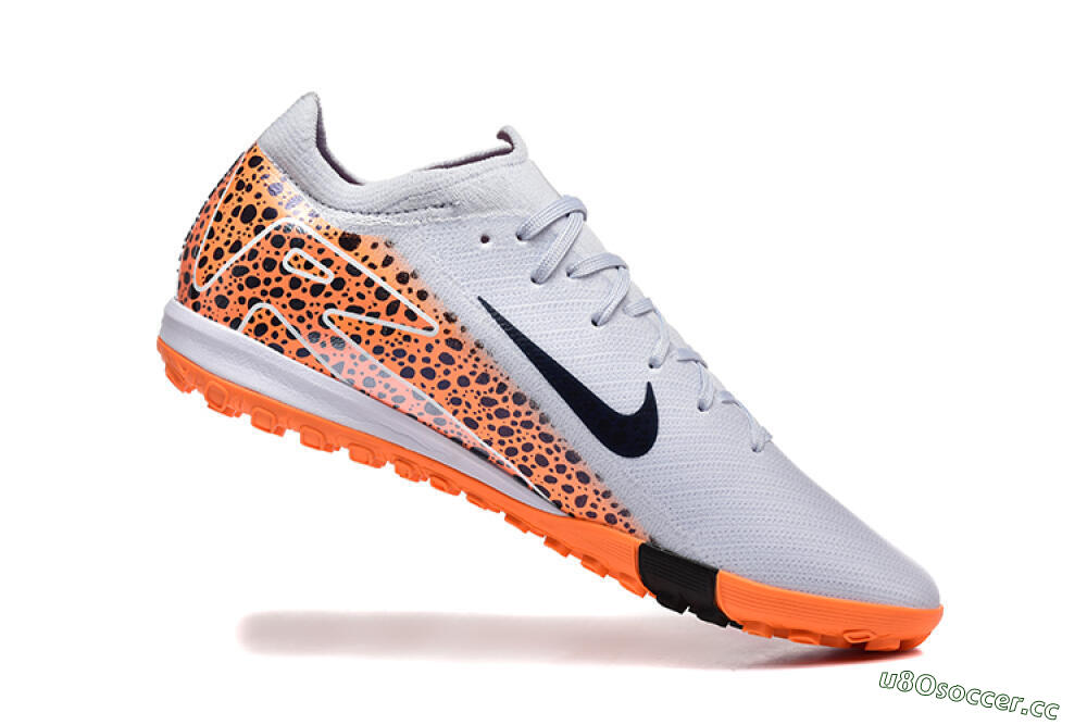 Men's Nike Air Zoom Mercurial Vapor 16 Elite TF Artificial Turf Low-Tops Football Shoes - Grey/White/Leopard 7