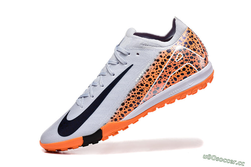 Men's Nike Air Zoom Mercurial Vapor 16 Elite TF Artificial Turf Low-Tops Football Shoes - Grey/White/Leopard 8