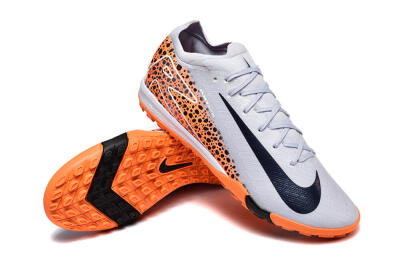 Men's Nike Air Zoom Mercurial Vapor 16 Elite TF Artificial Turf Low-Tops Football Shoes - Grey/White/Leopard