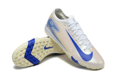 Men's Nike Air Zoom Mercurial Vapor 16 Elite TF Artificial Turf Low-Tops Football Shoes - Beige/Blue/White