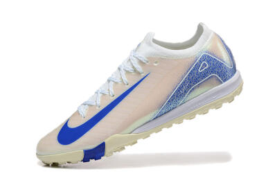 Men's Nike Air Zoom Mercurial Vapor 16 Elite TF Artificial Turf Low-Tops Football Shoes - Beige/Blue/White