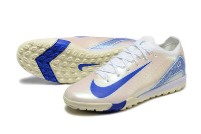 Men's Nike Air Zoom Mercurial Vapor 16 Elite TF Artificial Turf Low-Tops Football Shoes - Beige/Blue/White