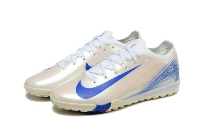 Men's Nike Air Zoom Mercurial Vapor 16 Elite TF Artificial Turf Low-Tops Football Shoes - Beige/Blue/White
