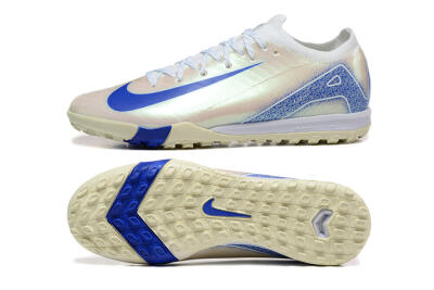 Men's Nike Air Zoom Mercurial Vapor 16 Elite TF Artificial Turf Low-Tops Football Shoes - Beige/Blue/White