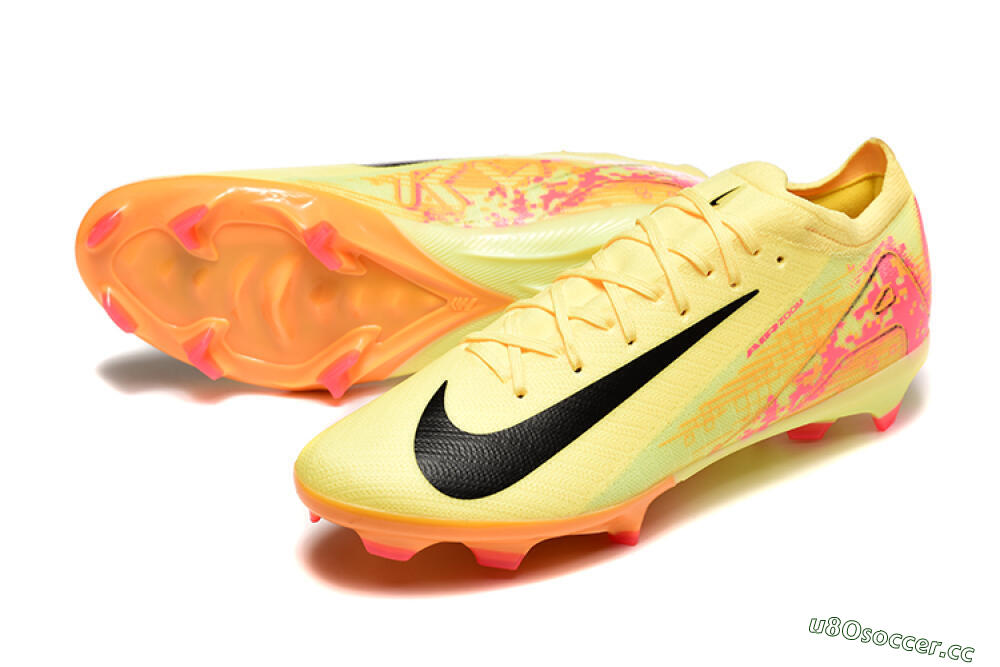 Men's Nike Air Zoom Mercurial Vapor 16 Elite FG Firm Ground Low-Tops Football Boots - Yellow/Black/Red 3