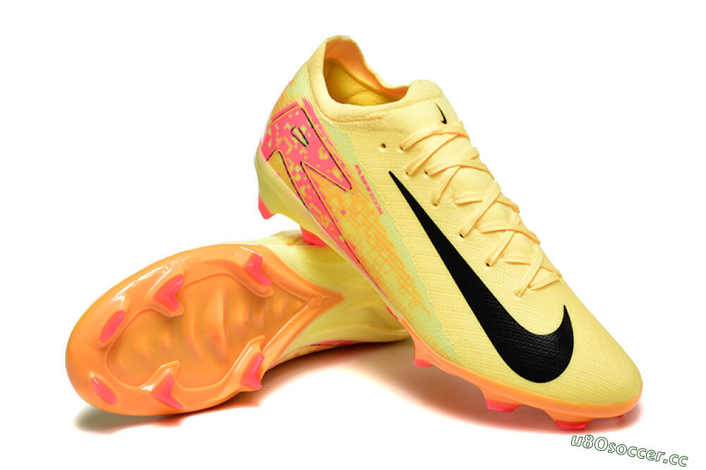 Men's Nike Air Zoom Mercurial Vapor 16 Elite FG Firm Ground Low-Tops Football Boots - Yellow/Black/Red 4