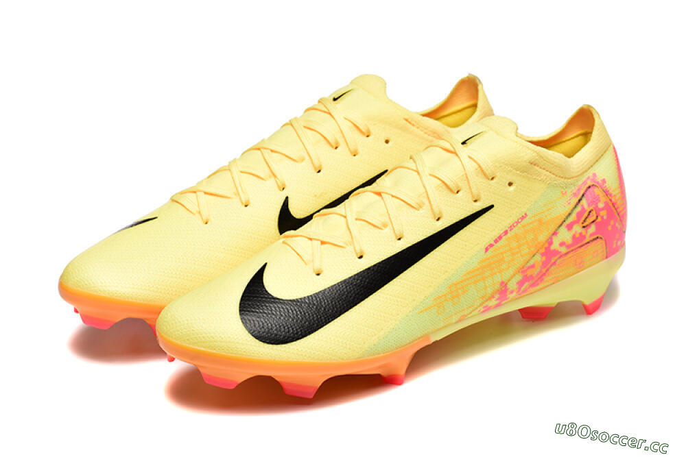 Men's Nike Air Zoom Mercurial Vapor 16 Elite FG Firm Ground Low-Tops Football Boots - Yellow/Black/Red 5