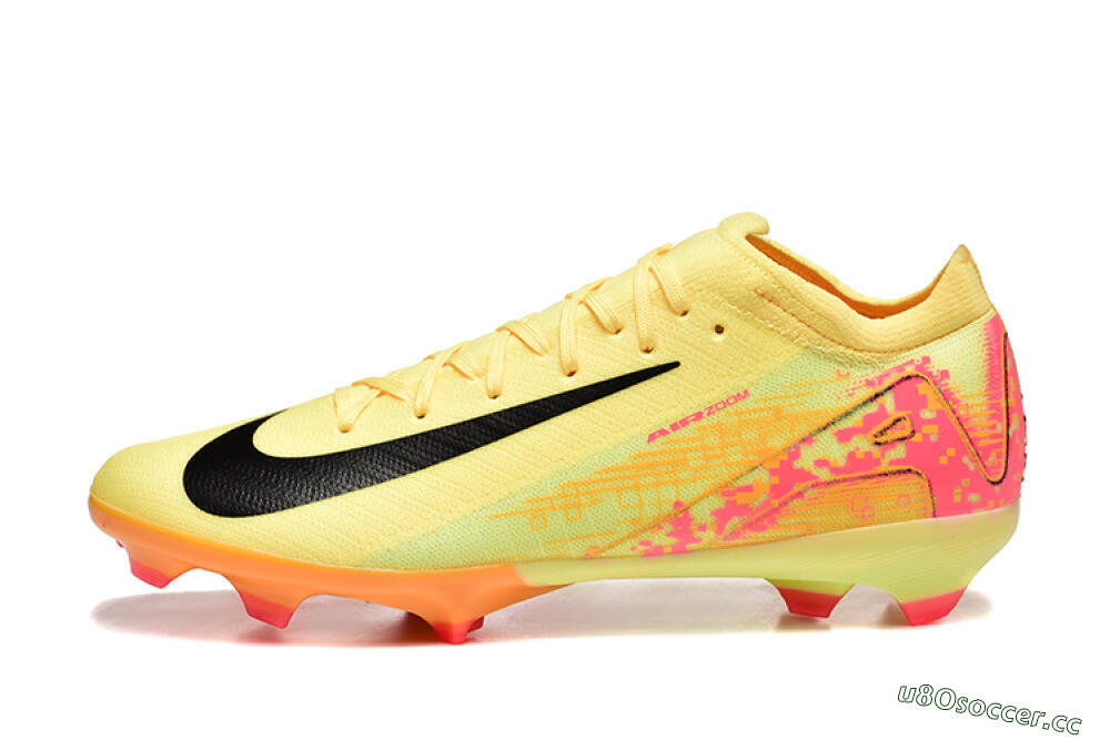 Men's Nike Air Zoom Mercurial Vapor 16 Elite FG Firm Ground Low-Tops Football Boots - Yellow/Black/Red 0