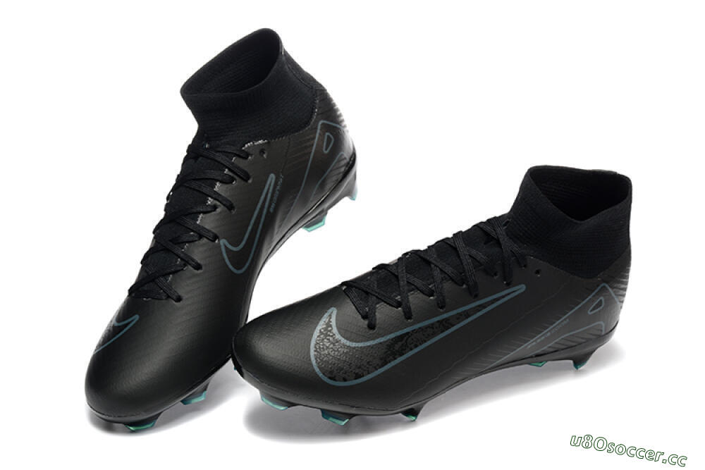 Men's Nike Air Zoom Mercurial Superfly 10 Elite FG Firm Ground High-Tops Football Boots - Black/Blue 6