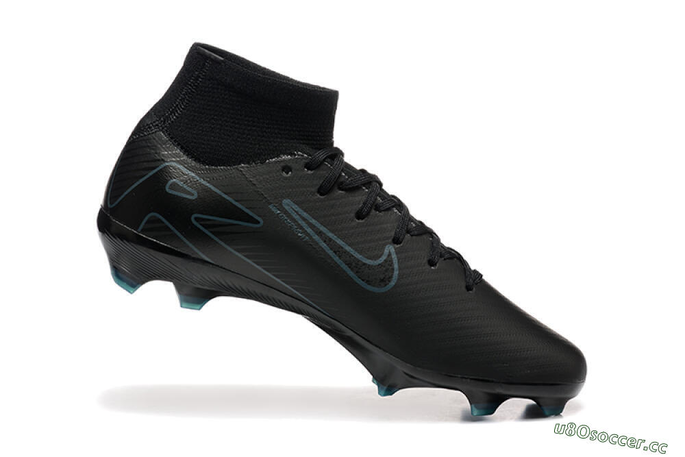 Men's Nike Air Zoom Mercurial Superfly 10 Elite FG Firm Ground High-Tops Football Boots - Black/Blue 7