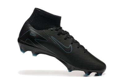 Men's Nike Air Zoom Mercurial Superfly 10 Elite FG Firm Ground High-Tops Football Boots - Black/Blue