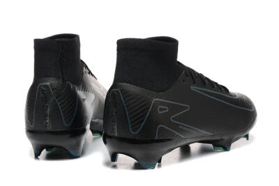 Men's Nike Air Zoom Mercurial Superfly 10 Elite FG Firm Ground High-Tops Football Boots - Black/Blue