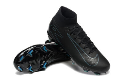 Men's Nike Air Zoom Mercurial Superfly 10 Elite FG Firm Ground High-Tops Football Boots - Black/Blue