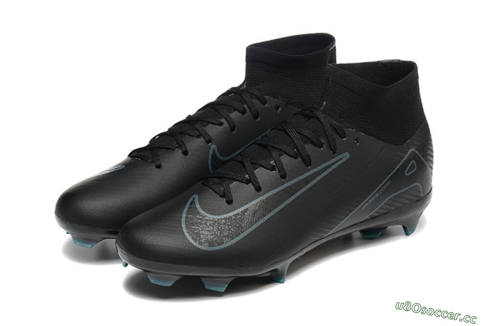 Men's Nike Air Zoom Mercurial Superfly 10 Elite FG Firm Ground High-Tops Football Boots - Black/Blue 5