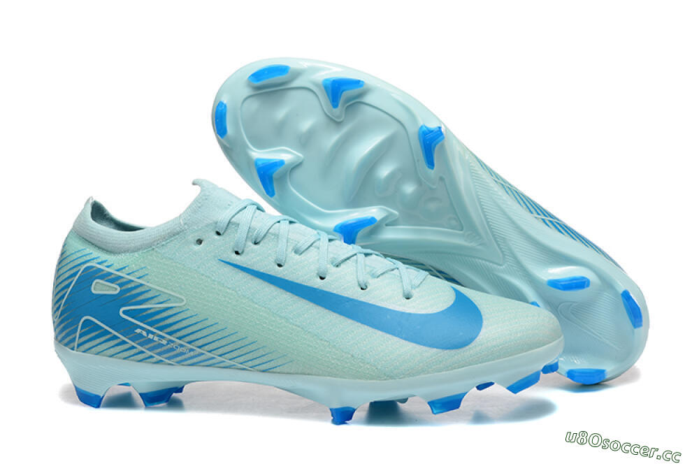 Men's Nike Air Zoom Mercurial Vapor 16 Elite FG Firm Ground Low-Tops Football Boots - Jade/White/Blue 2