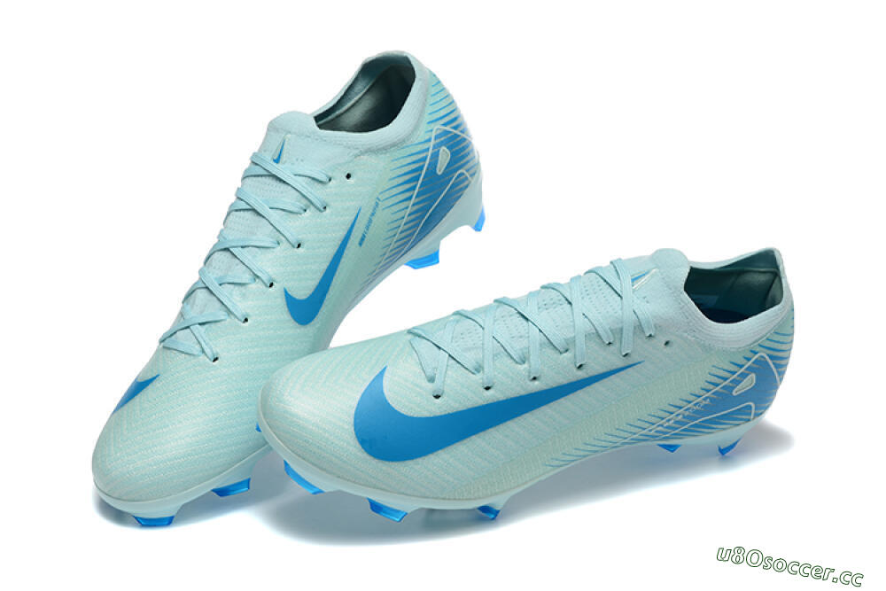 Men's Nike Air Zoom Mercurial Vapor 16 Elite FG Firm Ground Low-Tops Football Boots - Jade/White/Blue 6