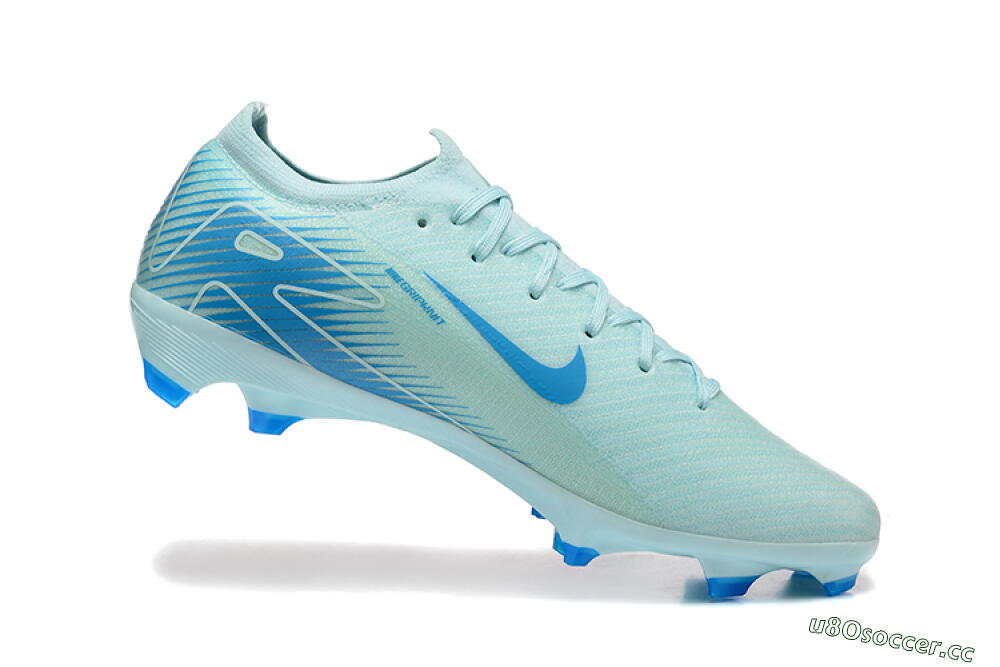 Men's Nike Air Zoom Mercurial Vapor 16 Elite FG Firm Ground Low-Tops Football Boots - Jade/White/Blue 7