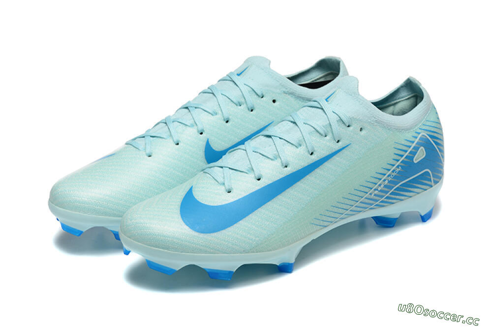 Men's Nike Air Zoom Mercurial Vapor 16 Elite FG Firm Ground Low-Tops Football Boots - Jade/White/Blue 5