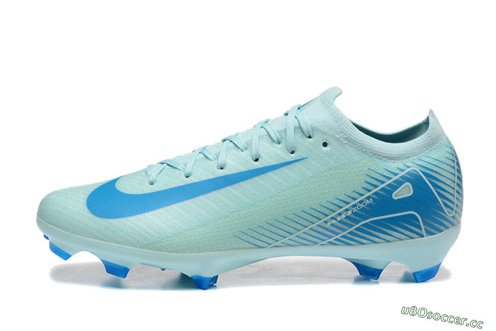 Men's Nike Air Zoom Mercurial Vapor 16 Elite FG Firm Ground Low-Tops Football Boots - Jade/White/Blue 0