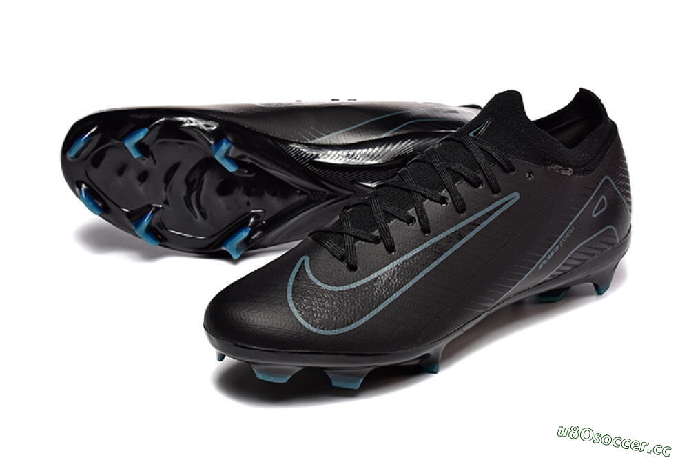 Men's Nike Air Zoom Mercurial Vapor 16 Elite FG Firm Ground Low-Tops Football Boots - Black/Blue 3